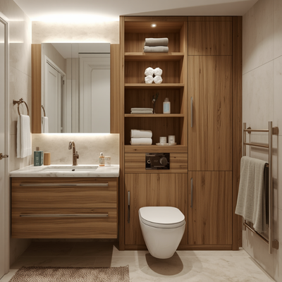 Cok-amacli-banyo-dolabi Küçük Banyolar İçin 10 Akıllı Dekorasyon Fikri (Alanı 2 Kat Büyük Gösterin)