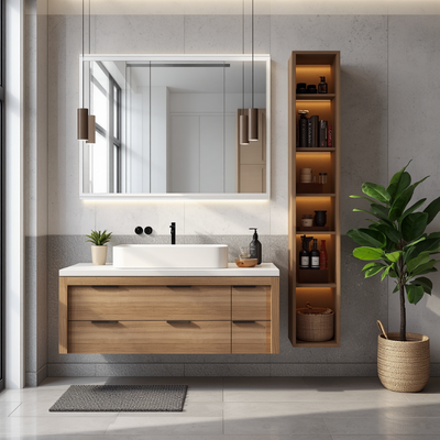 Gizli-depolamali-banyo-dolabi Küçük Banyolar İçin 10 Akıllı Dekorasyon Fikri (Alanı 2 Kat Büyük Gösterin)