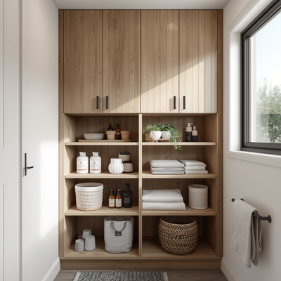 Gizli-depolamali-banyo-dolabi1 Küçük Banyolar İçin 10 Akıllı Dekorasyon Fikri (Alanı 2 Kat Büyük Gösterin)