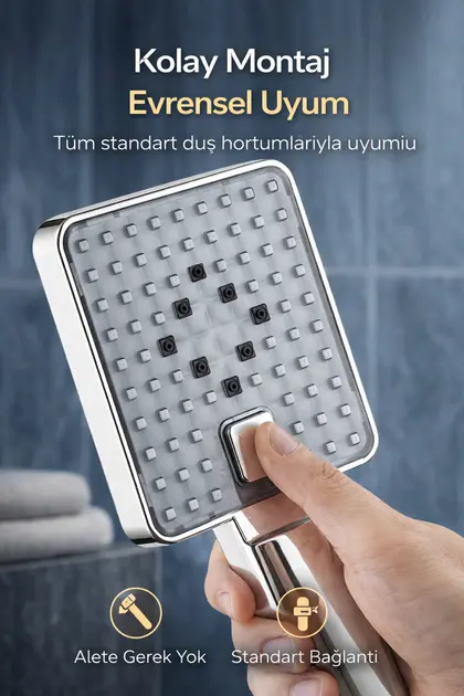 Modern-yuksek-basincli-dus-basligi Duş Başlığı Basıncı Neden Düşer? (Kesin Çözüm Rehberi)