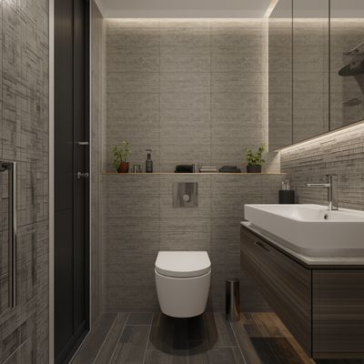 asma-klozet-kucuk-banyo-dekorasyonu-yer-kazandiran-cozum Küçük Banyolar İçin 10 Akıllı Dekorasyon Fikri (Alanı 2 Kat Büyük Gösterin)