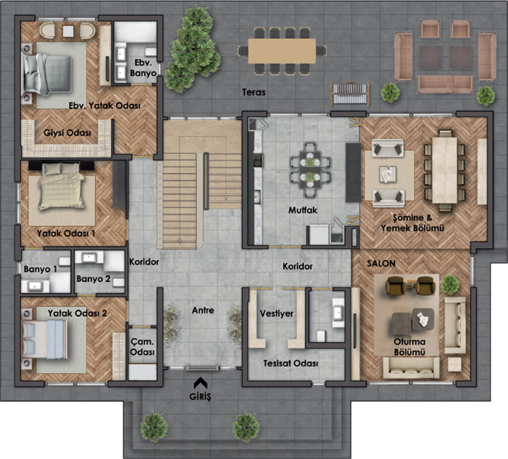 Modern-tek-katli-villa-plani-1024x924 Ev Yaptırmaya Nereden Başlanır? 2026 Adım Adım Rehber (İlk Kez Ev Yapacaklar İçin)